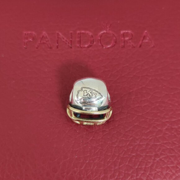NFL Football Charm Kansas City Chiefs Charm Pendant S925 Silver with box - Picture 8 of 8